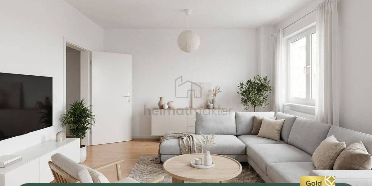 Etagenwohnung Leipzig Zentrum-Nordwest - 2 Zimmer, 56 m&sup2;, 179.000&euro; | Angebot:26275400