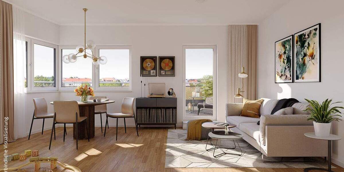 Etagenwohnung Leipzig Zentrum-Südost - 2 Zimmer, 56 m&sup2;, 309.000&euro; | Angebot:25716960