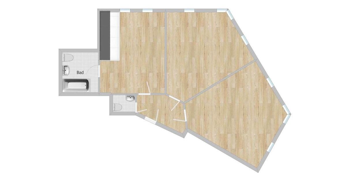 Erdgeschoßwohnung Leipzig Nord - 2.5 Zimmer, 80 m&sup2;, 800&euro; | Angebot:24118684