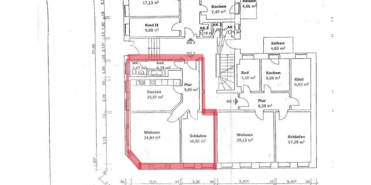 Etagenwohnung Leipzig Zentrum-West - 2 Zimmer, 76 m&sup2;, 280.000&euro; | Angebot:25736465