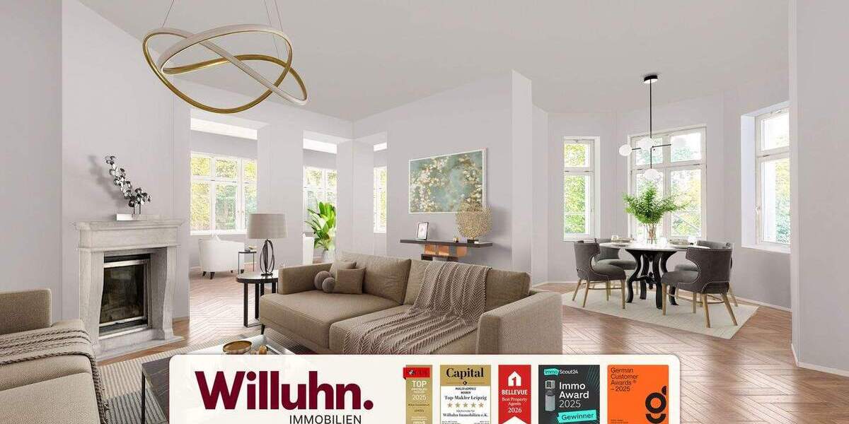 Etagenwohnung Leipzig Schönefeld-Abtnaundorf - 4 Zimmer, 181 m&sup2;, 1.050.000&euro; | Angebot:23533606