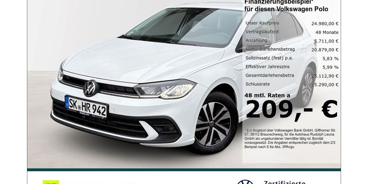 VW Polo 6.000 km 24.980 &euro; Leuna 06237