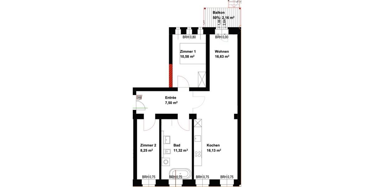Etagenwohnung Leipzig Altlindenau - 3 Zimmer, 72 m&sup2;, 1.015&euro; | Angebot:26673553