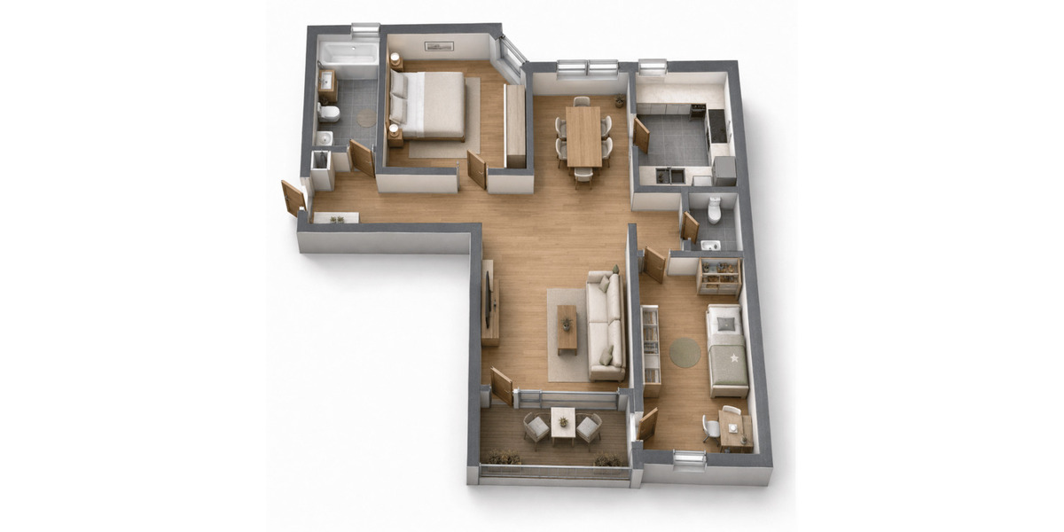 Etagenwohnung Leipzig Lindenau - 3 Zimmer, 76 m&sup2;, 227.000&euro; | Angebot:26569834
