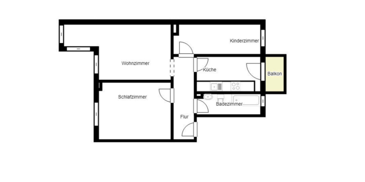 Etagenwohnung Leipzig Nordost - 3 Zimmer, 65 m&sup2;, 650&euro; | Angebot:25349250