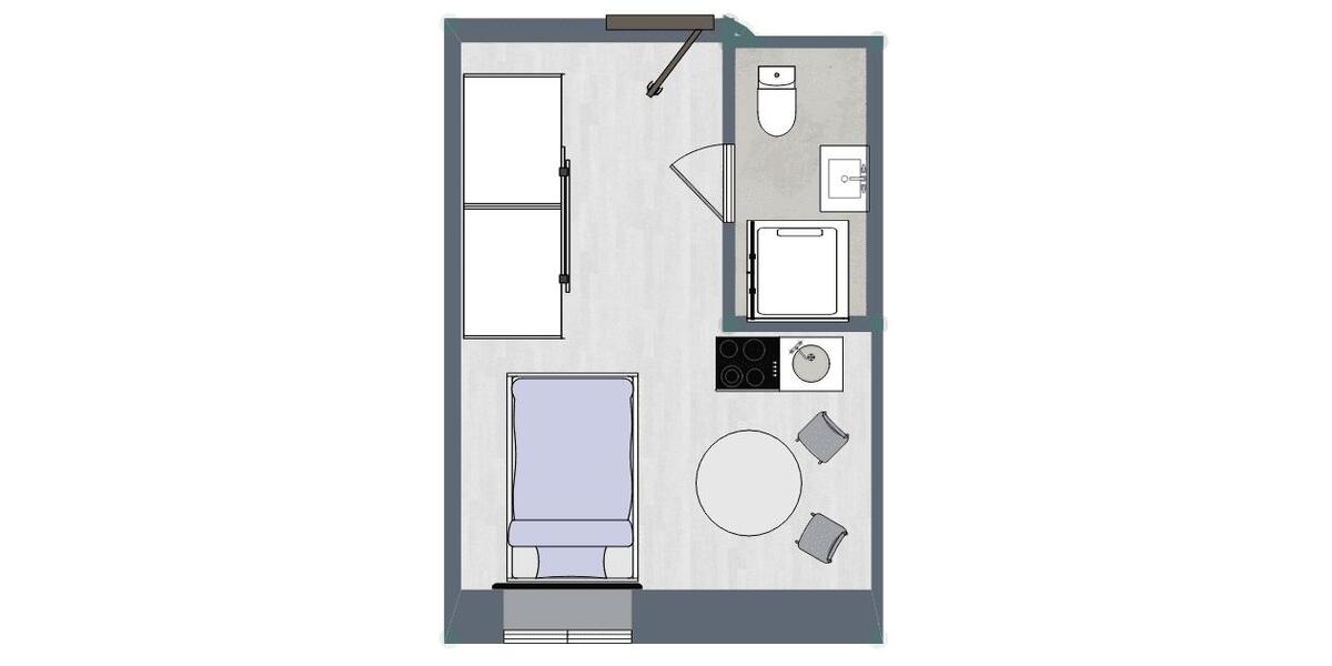 Etagenwohnung Leipzig Süd - 1 Zimmer, 25 m&sup2;, 492&euro; | Angebot:22744119
