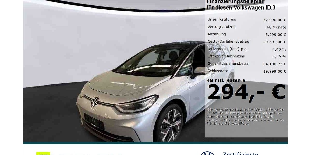 VW ID.3 10.900 km 32.480 &euro; Leuna 06237