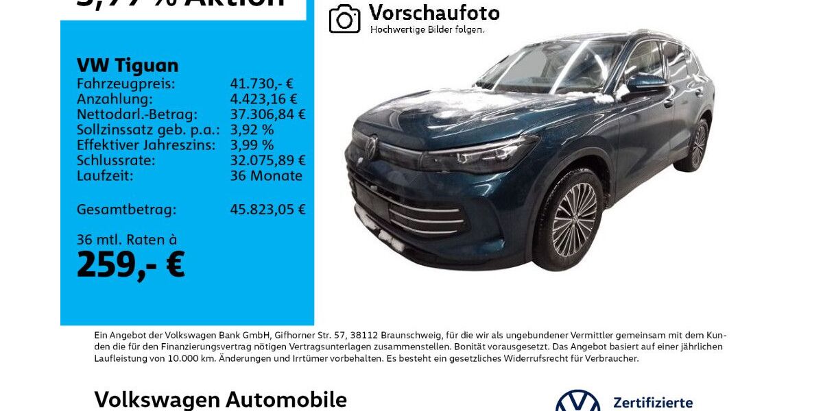 VW Tiguan 17.581 km 40.960 &euro; Leipzig 04178