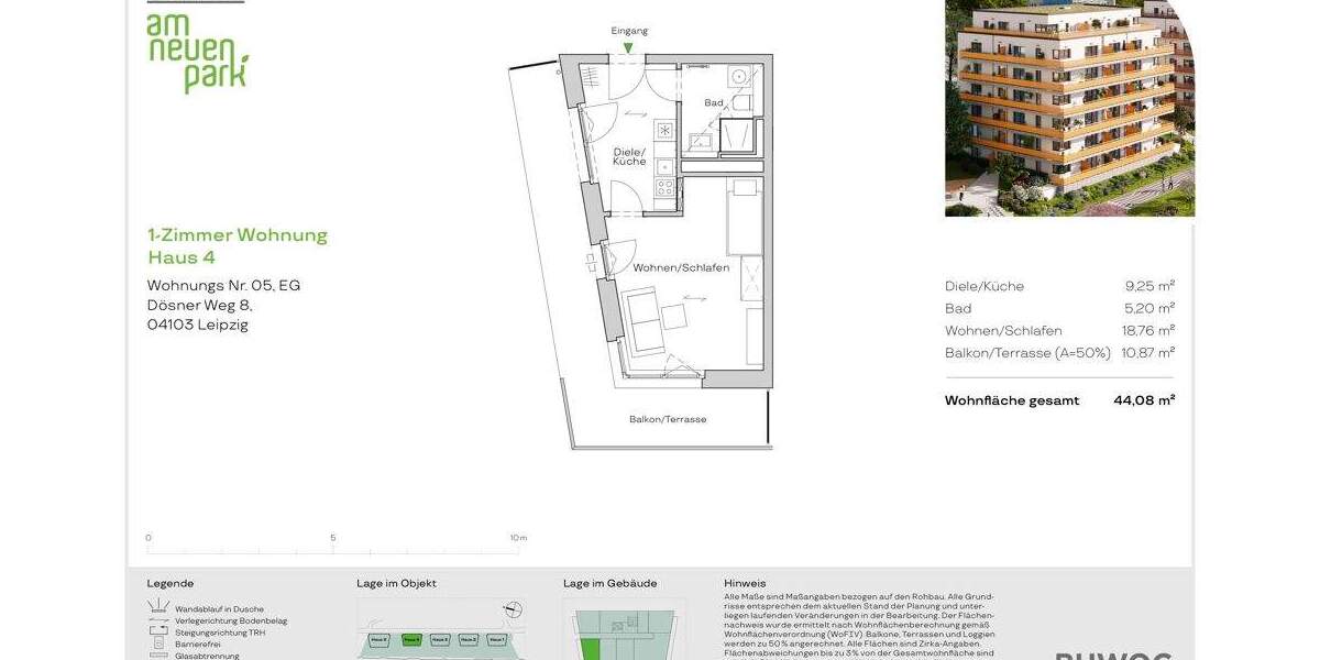 Schöne 1 Zimmer-Wohnung mit guter Infrastruktur in attraktiver Lage - bald bezugsfertig! 1 zimmer