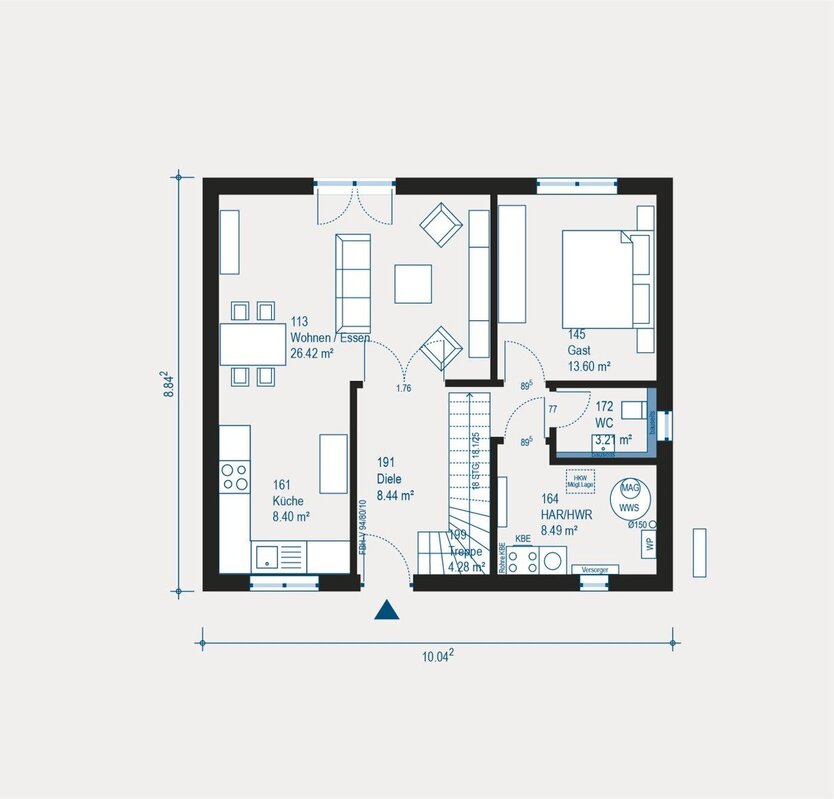 Clever 3: Ihr Raum für Familie und Freiraum 5 zimmer