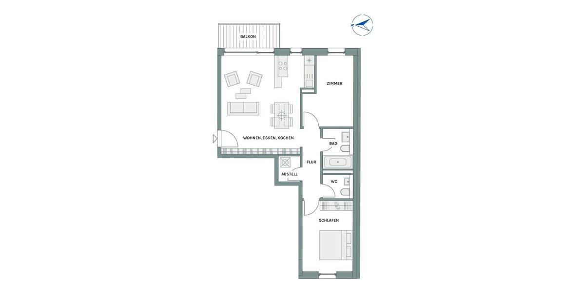 Etagenwohnung Leipzig Zentrum-Ost - 3 Zimmer, 71 m&sup2;, 390.000&euro; | Angebot:25684307