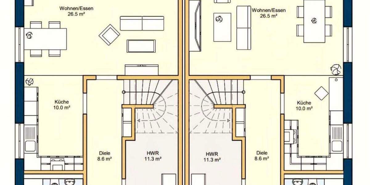Ruhe mit Blick über Felder: Exklusives wohngesundes Plusenergie-Doppelhaus, S-Bahn fußläufig 6 zimmer