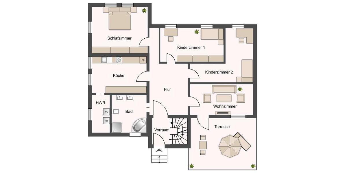 Terrassenwohnung Delitzsch - 4 Zimmer, 160 m&sup2;, 1.418&euro; | Angebot:26198916