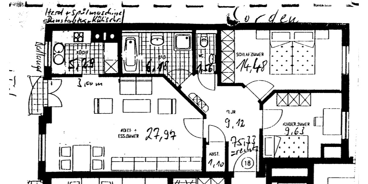 Vermietete Wohnung in Gohlis, mit Fahrstuhl 3 zimmer