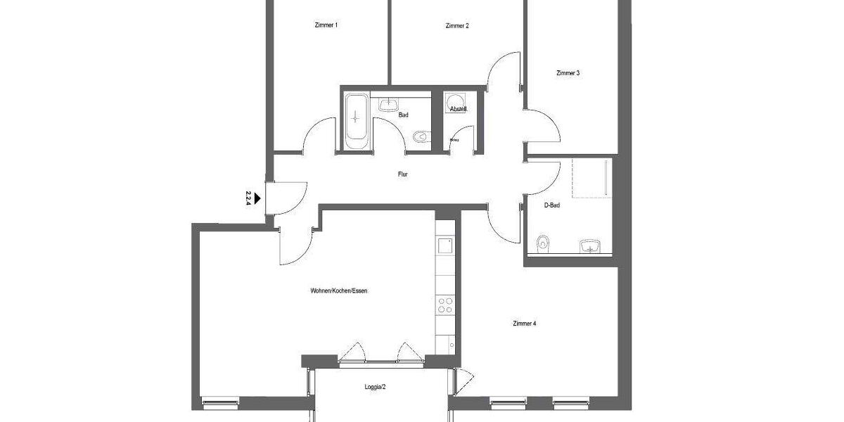 Etagenwohnung Leipzig Altwest - 5 Zimmer, 127 m&sup2;, 1.929&euro; | Angebot:23296839