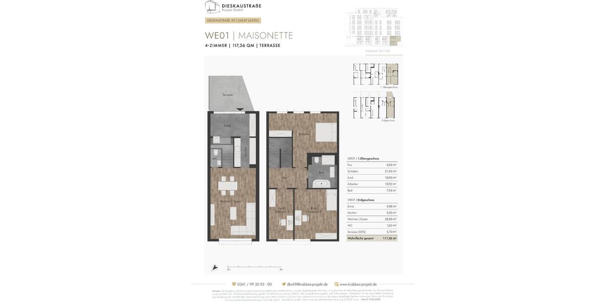 Maisonettenwohnung Leipzig Altwest - 4 Zimmer, 117 m&sup2;, 1.800&euro; | Angebot:26661494