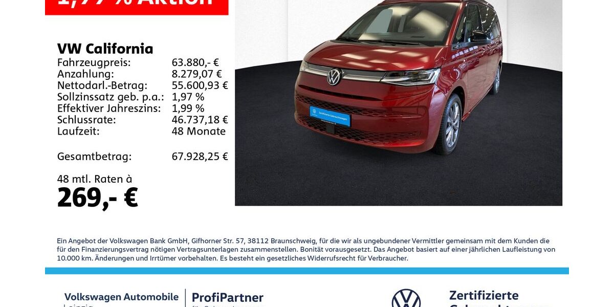 VW T7 California 9.620 km 63.880 &euro; Leipzig 04178