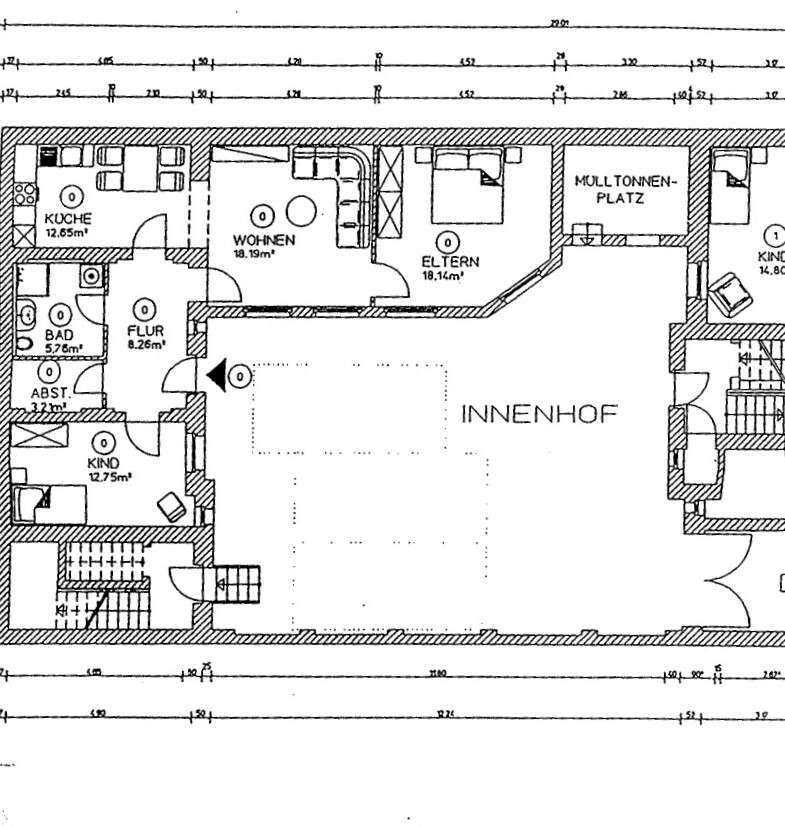 Bezugsfreie Erdgeschosswohnung in bester Lage: Soll-Rendite 5% 3 zimmer