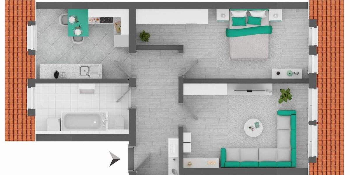 Etagenwohnung Leipzig Stötteritz - 2 Zimmer, 50 m&sup2;, 139.000&euro; | Angebot:25733700