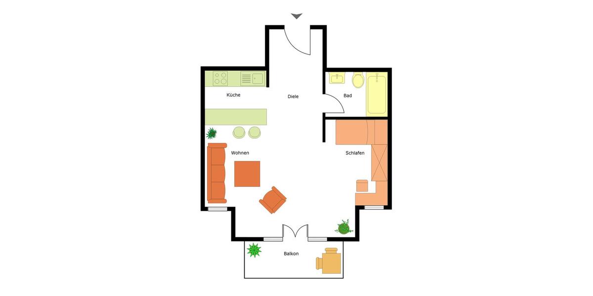 Etagenwohnung Brandis - 1 Zimmer, 49 m&sup2;, 390&euro; | Angebot:26585520