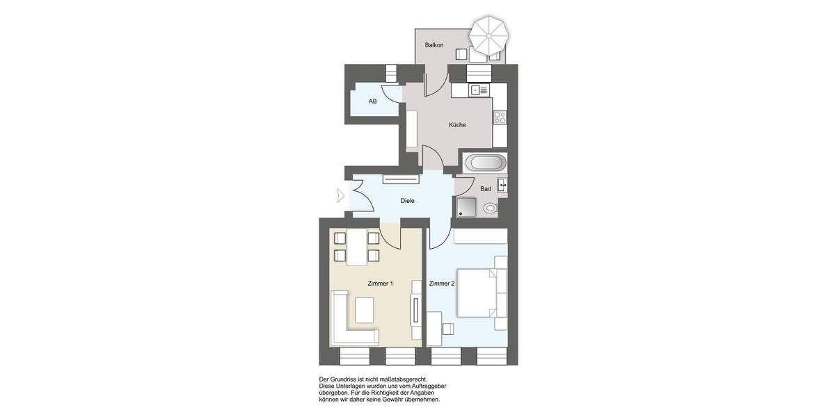 Etagenwohnung Leipzig Gohlis-Mitte - 2 Zimmer, 61 m&sup2;, 180.000&euro; | Angebot:24486078