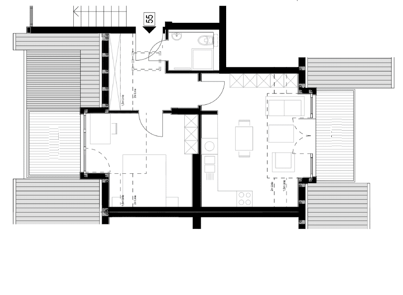 Etagenwohnung Leipzig Wiederitzsch - 2 Zimmer, 44 m&sup2;, 525&euro; | Angebot:26740506