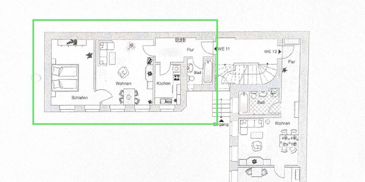 Etagenwohnung Leipzig Gohlis-Süd - 2 Zimmer, 44 m&sup2;, 129.000&euro; | Angebot:25957520