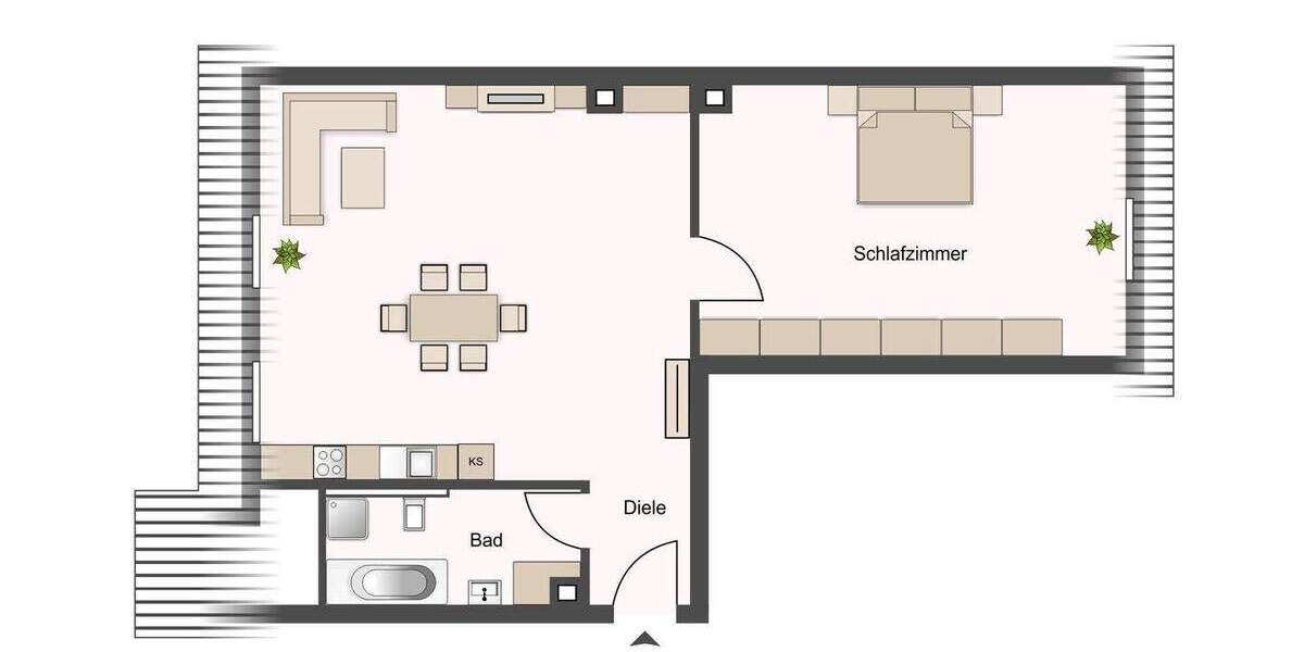 Etagenwohnung Leipzig Zentrum-Nord - 2 Zimmer, 47 m&sup2;, 175.000&euro; | Angebot:25733675