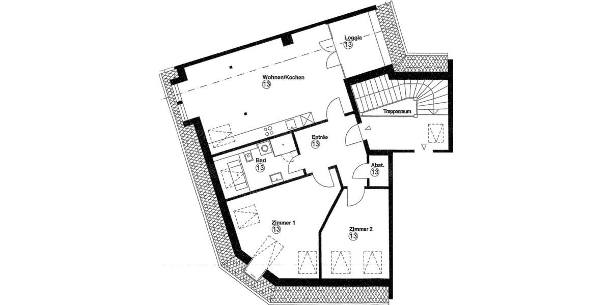 Etagenwohnung Leipzig Altlindenau - 3 Zimmer, 90 m&sup2;, 1.270&euro; | Angebot:26797192