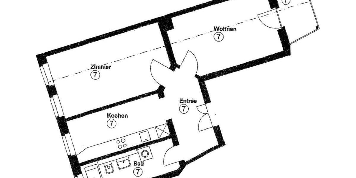 Etagenwohnung Leipzig Altlindenau - 2 Zimmer, 60 m&sup2;, 810&euro; | Angebot:26787926