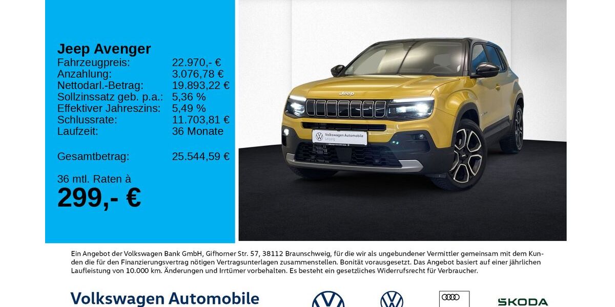 Jeep Avenger 18.510 km 21.970 &euro; Leipzig 04277