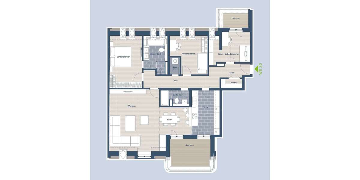 ERSTBEZUG* Großzügige 4 -Zimmer-Wohnung in Schleußig, Neubau & wassernah im Dachgeschoss 4 zimmer