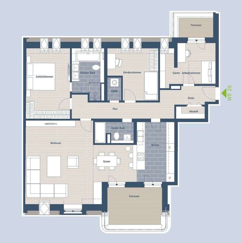 ERSTBEZUG* Großzügige 4 -Zimmer-Wohnung in Schleußig, Neubau & wassernah im Dachgeschoss 4 zimmer
