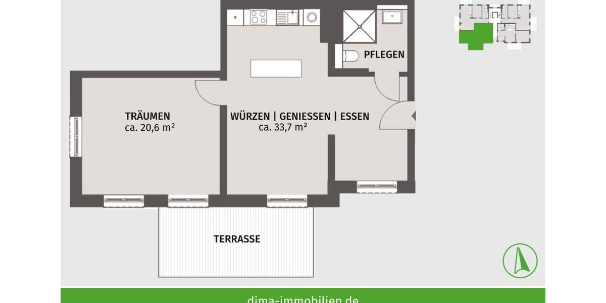 Erdgeschoßwohnung Leipzig Altwest - 2 Zimmer, 67 m&sup2;, 1.005&euro; | Angebot:26283442