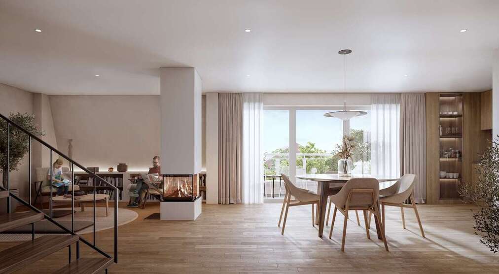 129 m² große DG-Maisonettewohnung mit einmaligem Dachgarten in der Südvorstadt. Neubau KfW 40 4 zimmer