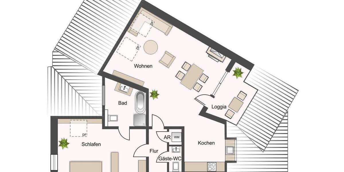 Frei werdend im Zentrum! Kamin | Lift | Loggia | Bad en suite + Gäste-WC | 2015 hochwertig saniert 2 zimmer
