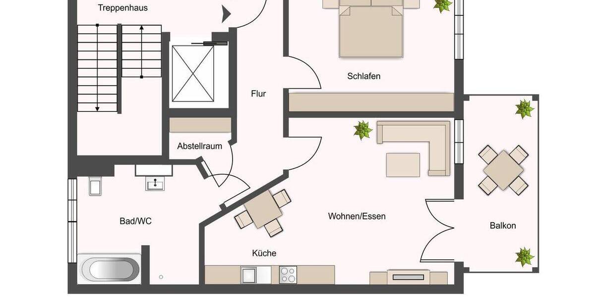 Etagenwohnung Leipzig Plagwitz - 2 Zimmer, 77 m&sup2;, 434.800&euro; | Angebot:26713782