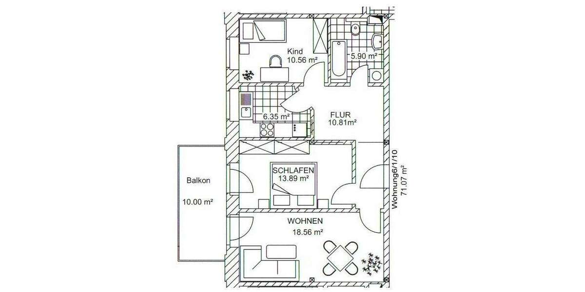 Wohnung zum Mieten in Leipzig 639 € 71 m² 3 zimmer