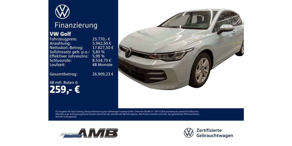 VW Golf 10.810 km 23.770 &euro; Borna 04552