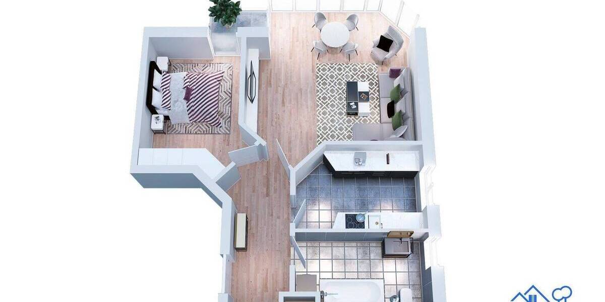 Etagenwohnung Leipzig Mölkau - 2 Zimmer, 53 m&sup2;, 190.000&euro; | Angebot:25909534