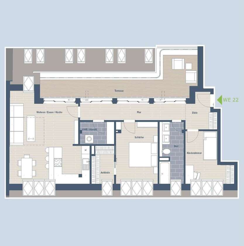 *Sensationelles Neubauprojekt in Leipzig-Schleußig* - Wohnung mit 3 Zimmer und über 18m² Terrasse 3 zimmer