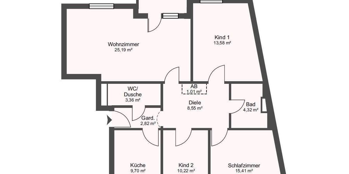 Etagenwohnung Leipzig Volkmarsdorf - 4 Zimmer, 97 m&sup2;, 299.500&euro; | Angebot:24357928