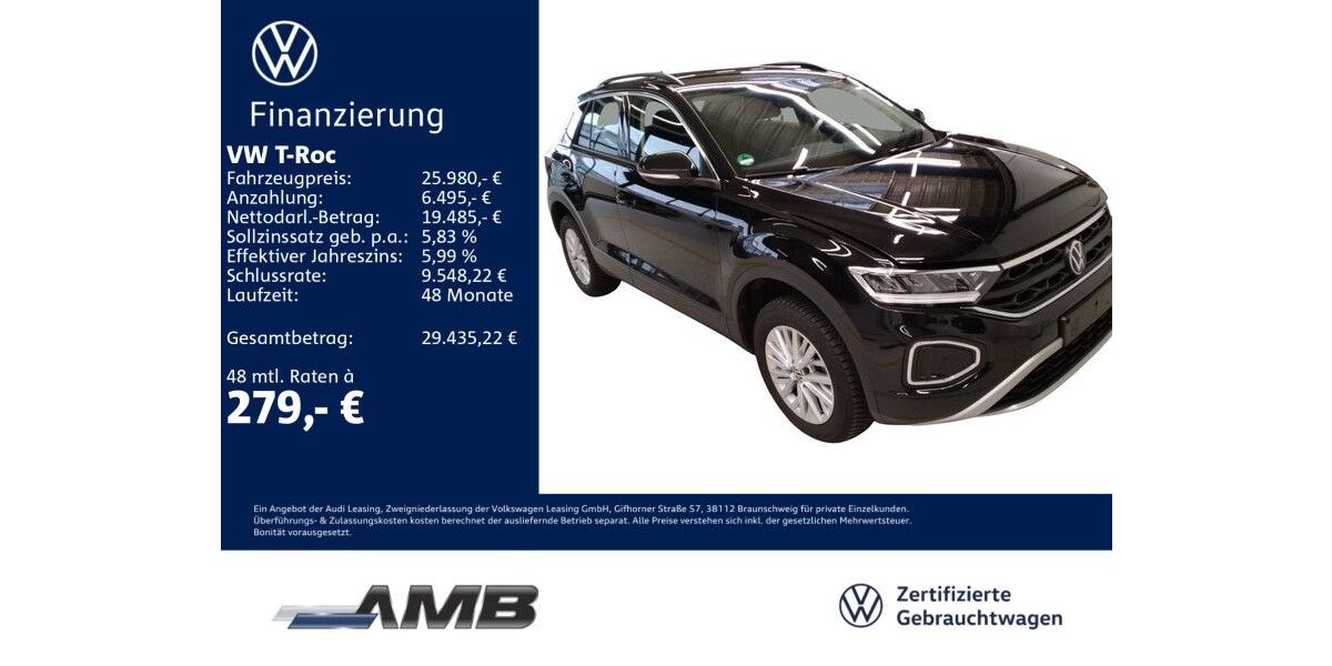 VW T-Roc 21.830 km 25.980 &euro; Borna 04552