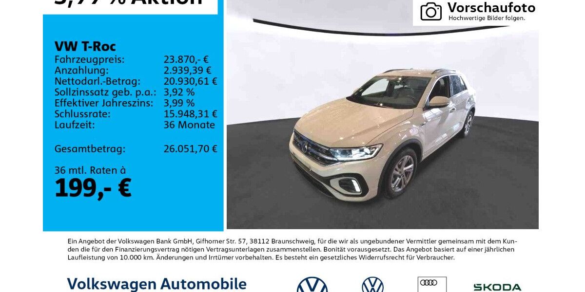 VW T-Roc 20.198 km 23.870 &euro; Leipzig 04277