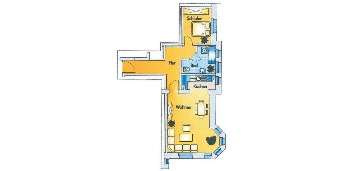 Etagenwohnung Leipzig / Lindenau Altlindenau - 2 Zimmer, 57 m&sup2;, 119.500&euro; | Angebot:26014648