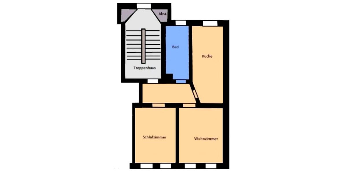 Etagenwohnung Leipzig Nordwest - 2 Zimmer, 64 m&sup2;, 599&euro; | Angebot:25597431