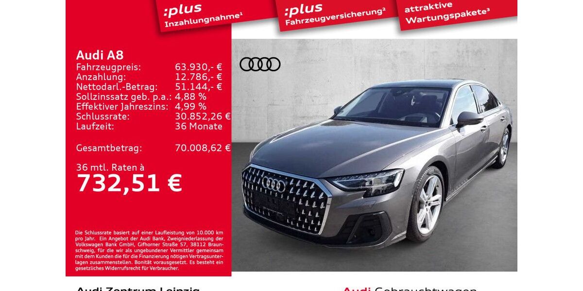 Audi A8 39.567 km 63.930 &euro; Leipzig 04129