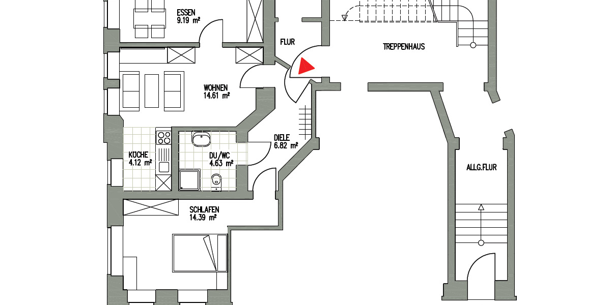 MÖCKERN + 3 RAUM IM EG + RUHIG GELEGEN + AB MÄRZ FREI 3 zimmer