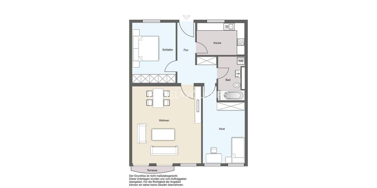 Etagenwohnung Leipzig Gohlis-Süd - 3 Zimmer, 69 m&sup2;, 225.000&euro; | Angebot:25749312