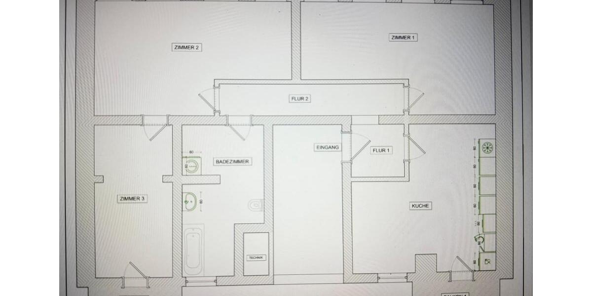 Etagenwohnung Leipzig Mitte - 3 Zimmer, 98 m&sup2;, 1.150&euro; | Angebot:26705457